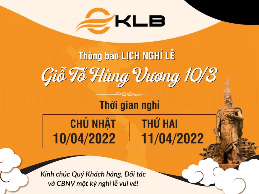 Thông báo lịch nghỉ lễ Giỗ Tổ Hùng Vương 10/3