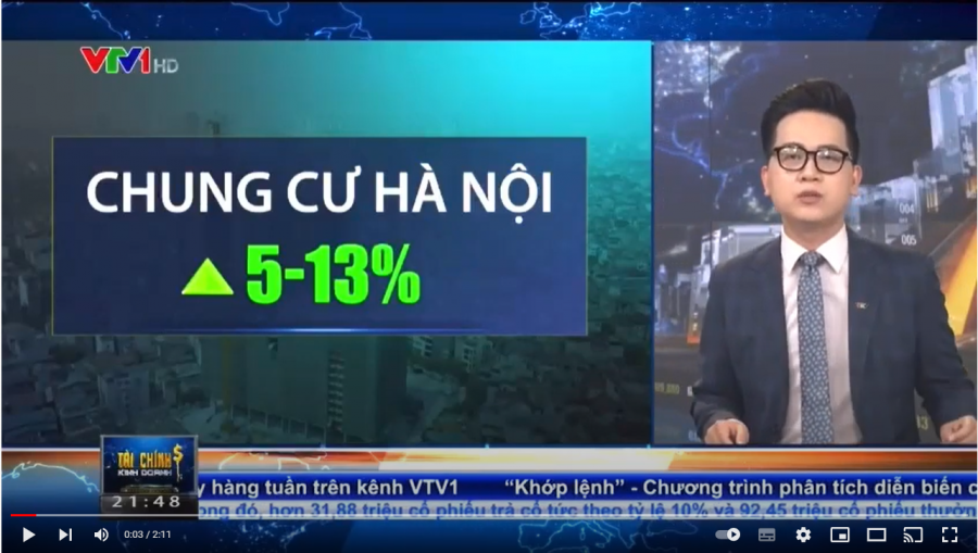 VTV1 - Khan hiếm chung cư nội đô Hà Nội, Feliz Homes trở thành dự án xanh nổi bật nhất