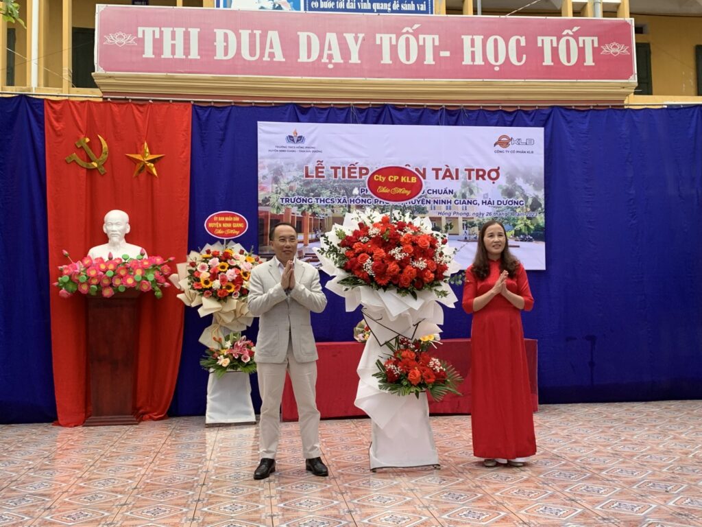 Công ty CP KLB tài trợ 5 phòng học tiêu chuẩn cho Trường THCS Hồng Phong