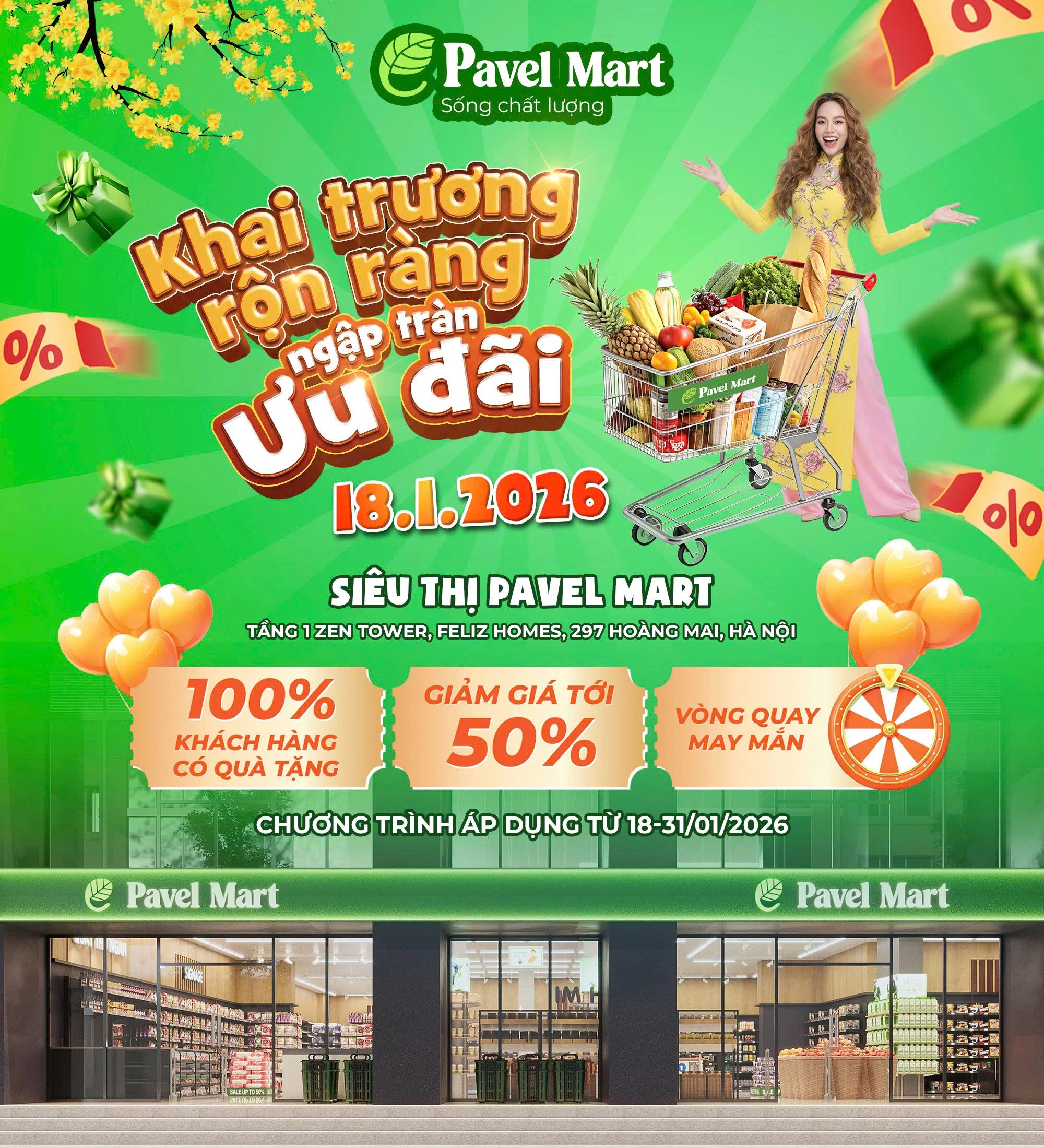 KHAI TRƯƠNG PAVEL MART TẠI FELIZ HOMES HOÀNG MAI CÓ GÌ HOT